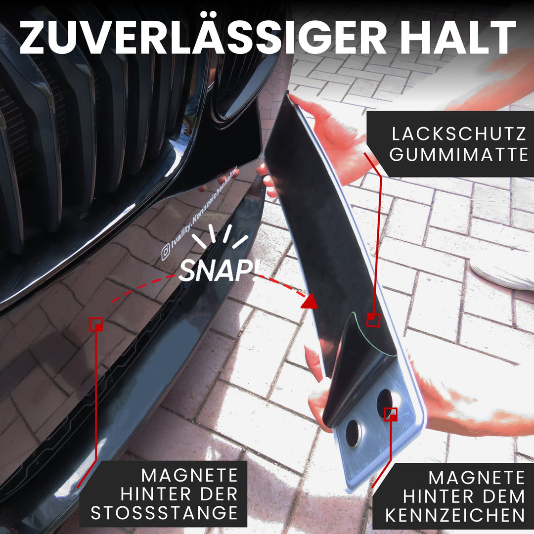 Magnet Kennz. Halter - Hinter der Stoßstange