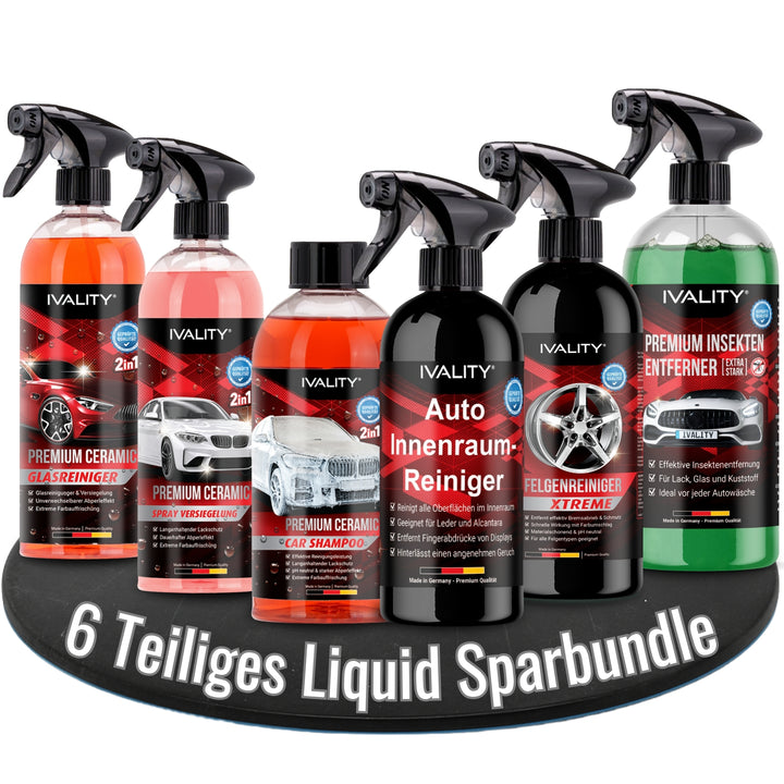 Autopflege komplett Bundle - Reiniger & Versiegelung für alle Oberflächen