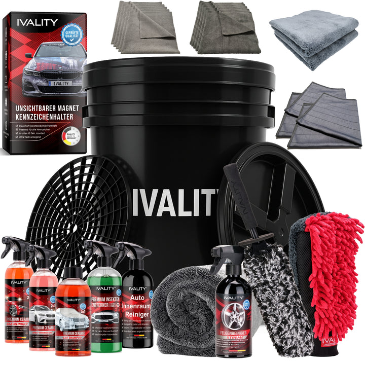All in One Premium Autopflege Sparbundle + Magnete - 27 Teile.