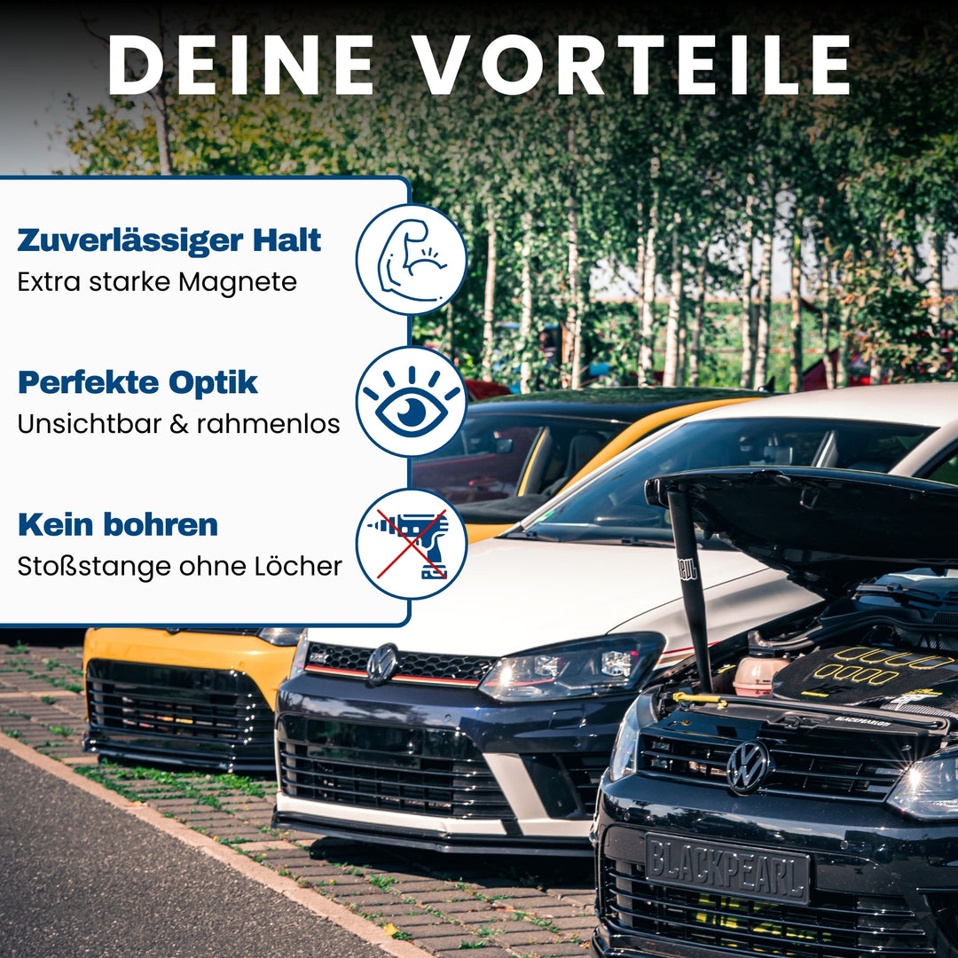 Magnet Kennz. Halter - Hinter der Stoßstange