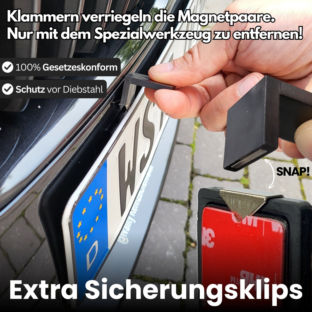 Magnet Kennzeichenhalter + Trockentuch XXL 1800 GSM