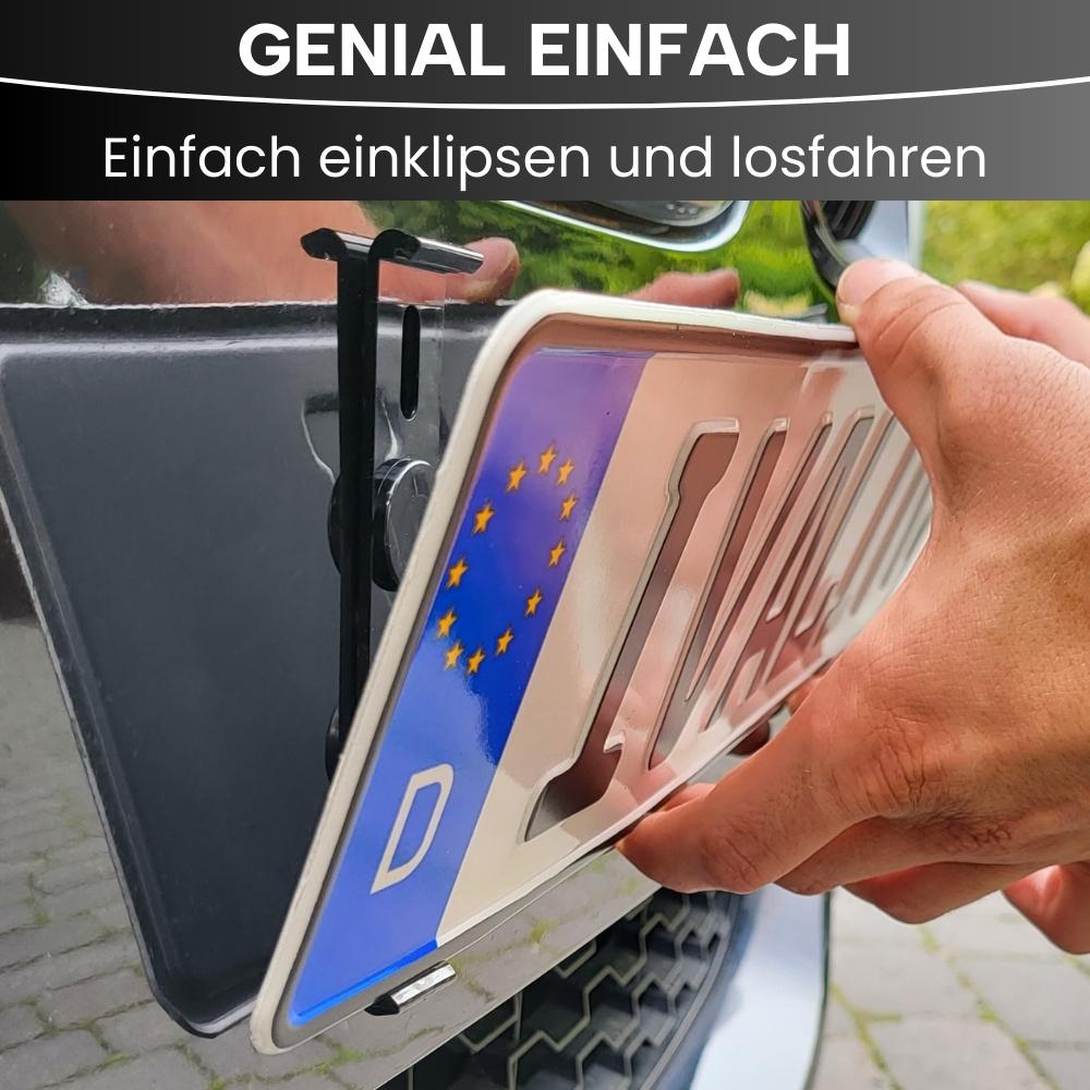 TIANLIN 2 Paar Selbstklebende Kennzeichenhalter - 100x500 Mm, Rahmenlos, Inkl. Reinigungstücher & Schaber