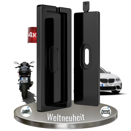 Rahmenlose Kennzeichenhalter – Klick oder PlateLock – Ivality
