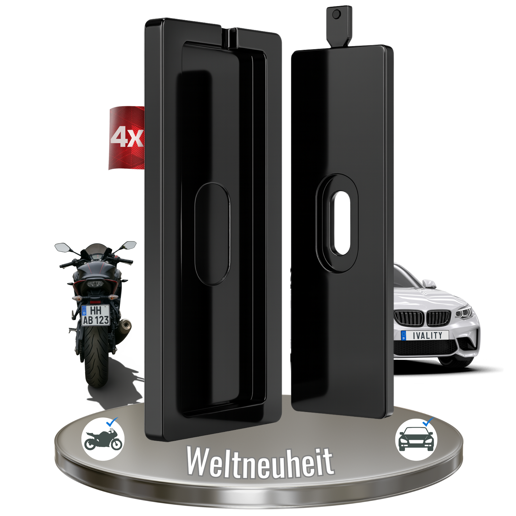 PlateLock Kennz. Halter - Auf der Stostange Ivality PlateLock Kennz. Halter - Auf der Stostange Ivality